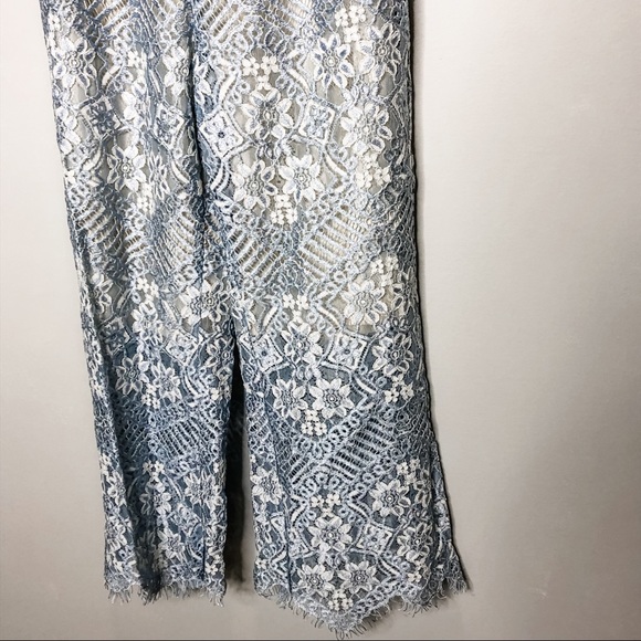 🦋🌙 NWT FOXIEDOX x ANTHROPOLOGIE | Light Blue Lace Jumpsuit - Picture 8 of 13